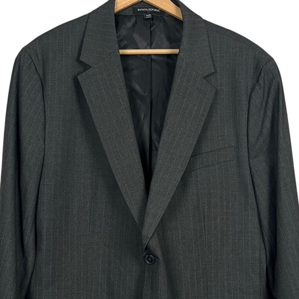 Banana Republic Mens 46R Preppy Minimalist Professional Office Pinstripe Blazer